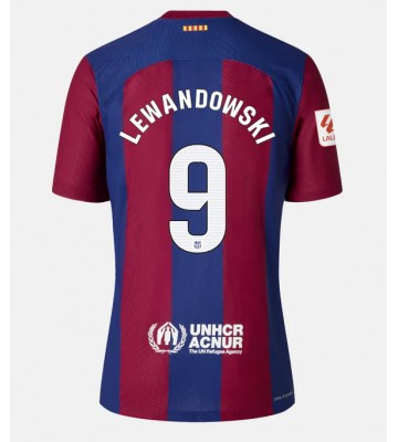 Barcelona Robert Lewandowski #9 Koszulka Podstawowych 2023-24 Krótki Rękaw